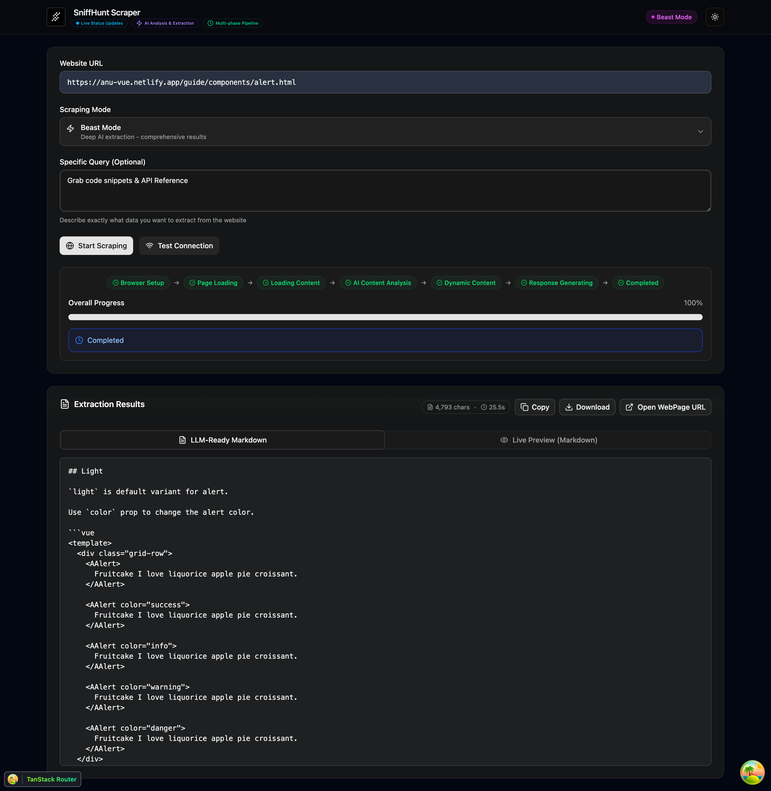 Web Interface